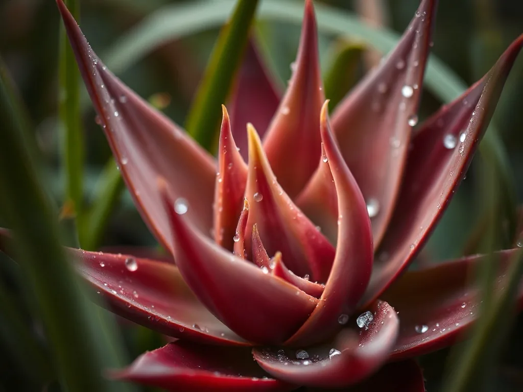 Feuilles d'aloe vera de différentes variétés disposées sur un plan de travail en bois, avec une coupelle de gel frais.